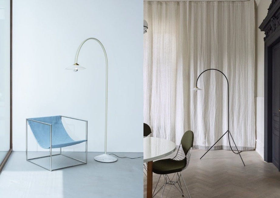 Gulvlampe med marmorfot